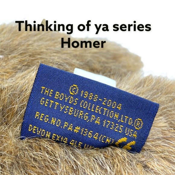 Boyds Bear Plush Frazier & Homer Christmas Tree And Thinking Of You Bear - Picture 5 of 7